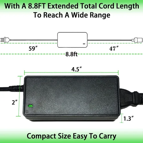Vista 3 de Convertidor de alimentación de CA a CC 5A 60W, 110 V a 12 V, convertidor de enchufe de encendedor de cigarrillos de automóvil, transformador