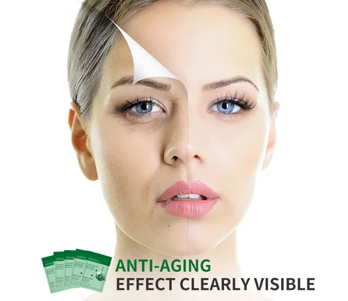 Vista 4 de Paquete de 10 mascarillas faciales de colágeno, mascarillas faciales para el cuidado de la piel con coenzima Q10 Retinol antienvejecimiento