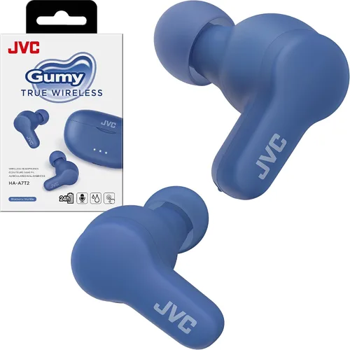 Vista 11 de JVC Gumy - Auriculares inalámbricos verdaderos, Bluetooth 5.3, funda de carga, reproducción de 24 horas, IPX4 resistente al agua, cómodo ajuste