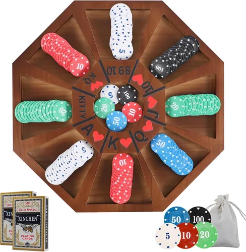 Vista 9 de Jyquorp Juego de mesa Michigan Rummy Juego de lujo SetPerfect Mezcla de un juego real de Hearts Rummy Poker Juego de apuestas y engaño de tablero