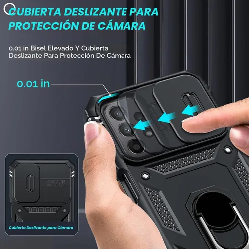 Vista 2 de LeYi Funda compatible con Samsung A23, protección de grado militar Negro