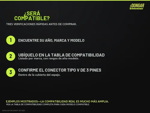 Vista 2 de Dongar Classic - Adaptador de corriente para cámara de tablero (3 pines tipo V) para vehículos Volvo. Compatible con varios modelos. Fuente