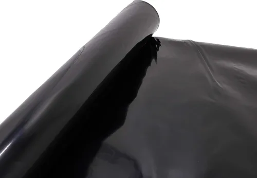 Vista 3 de (R) Rollo de láminas de plástico negro para granja, barrera de vapor de polietileno resistente, 6 mil, 10 pies x 25 pies
