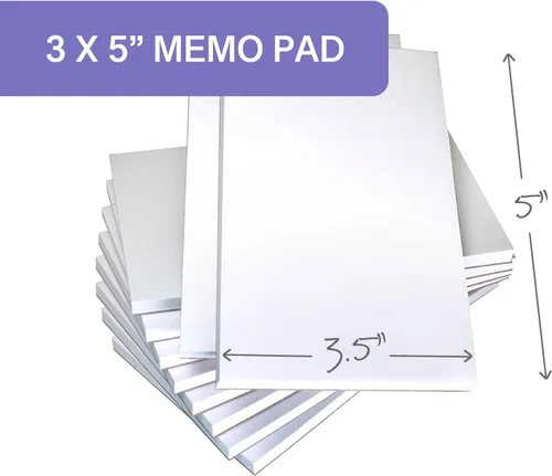 Vista 2 de Blocs de notas – Blocs de memos – Cuadernos de notas – Blocs para escribir – ¡10 paquetes con 50 hojas cada uno!