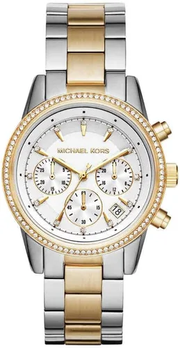 Vista 14 de Michael Kors Bryant - Reloj cronógrafo para mujer de acero inoxidable y cristal pavé