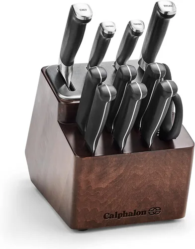 Vista 8 de Calphalon® Premier™ SharpIN - Juego de cuchillos con bloque de cuchillos afilador, 15 piezas, acero al carbono