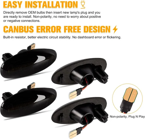 Vista 4 de Gempro Luces Marcadoras Laterales LED Blancas de Guardabarros Dually para Chevy Silverado GMC Sierra 2500 3500 2001-2014 de Doble Rueda Trasera
