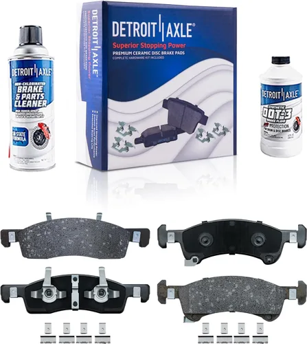 Vista 136 de Detroit Axle - Kit de freno delantero para Dodge Ram 1500 Durango Dakota Chrysler Aspen Dakota Driver Side Disco Freno Pinza de freno de cerámica