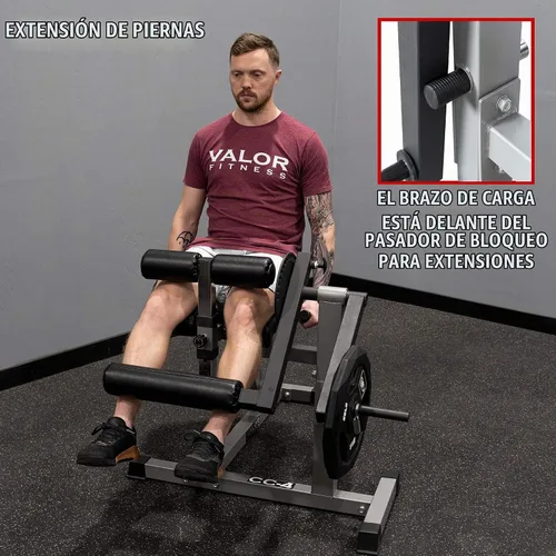 Vista 3 de Valor Fitness CC-4 aparato para musculación de piernas ajustable