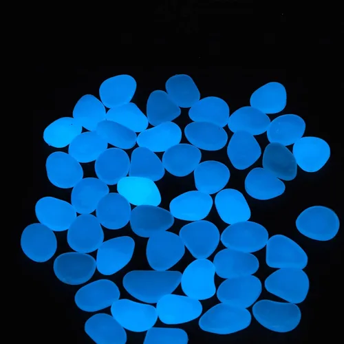 Vista 2 de plplaaoo Piedras luminosas para exteriores, piedras de jardín, rocas brillantes en la oscuridad, piedras luminosas que brillan para jardín
