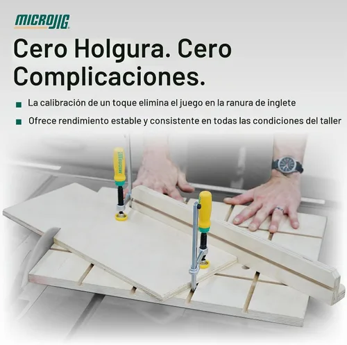 Vista 4 de Microjig ZP750-B2S2 Zeroplay - Barra de inglete (2 unidades) - Más vendido (nuevo, actualizado)