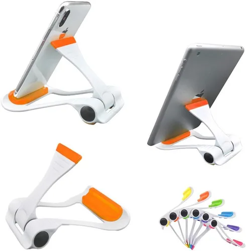 Vista 7 de Dos Modelos Multi-Ángulo Ajustable Universal Portátil Y Plegable Teléfono Celular Tablet Soporte Compatible Con Tableta De Teléfono Celular - Negro