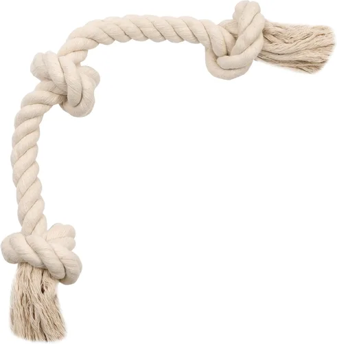 Vista 8 de Barida Pet Supplies - Cuerda de algodón 100% natural para perros, juguetes masticables de algodón blanco de primera calidad, cuerdas masticables
