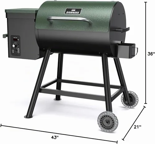 Vista 9 de DAMNISS Parrilla Eléctrica de Pellets de Madera 8 en 1 Parrillas BBQ para Parrilla al Aire Libre con Alimentación Automática y Control