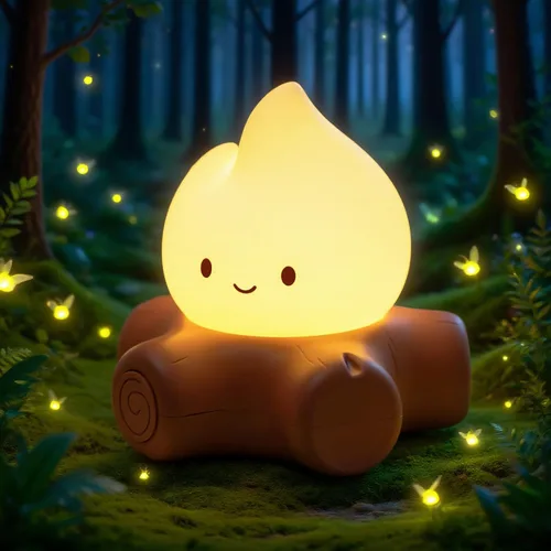 Vista 10 de 3 piezas de kits de luz nocturna acogedora de fogata, sonidos relajantes de la naturaleza, luz nocturna de ruido blanco para bebés y adultos