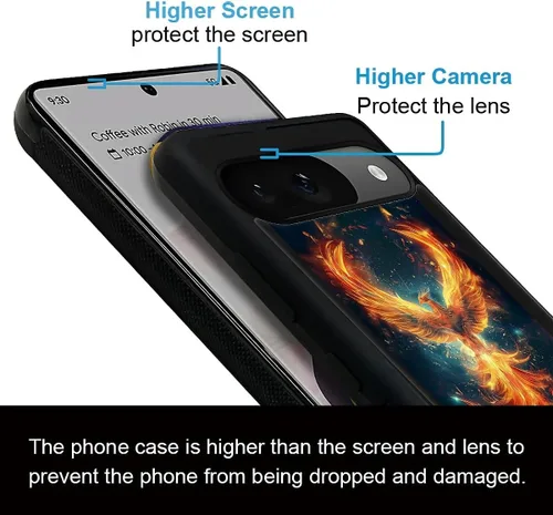 Vista 1385 de Compatible con Google Pixel 4A 5G Mobile Case Creative Acrylic Panel trasero Silicona Protección Grip especialmente diseñado para Google Pixel 4A 5G