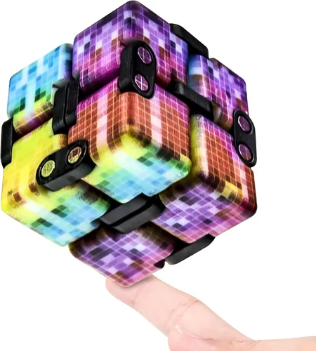 Vista 22 de WUQID Infinity Cube - Juguete antiestrés para niños y adultos, bonito, pequeño, accesorio único para aliviar la ansiedad y pasar el tiempo