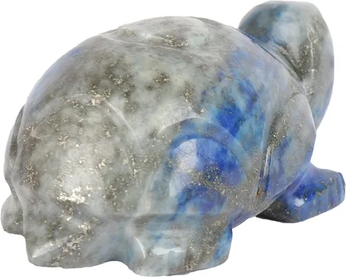 Vista 4 de GEMHUB Figura de estatua de tortuga de lapislázuli tallada a mano aprox. 226.00 quilates, Gema, Lapislázuli natural