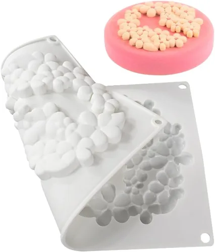 Vista 13 de Molde de Silicona para Donas de Flores, Molde para Pastel de Fondant, Herramientas de Horneado de Chocolate DIY, Accesorios de Decoración