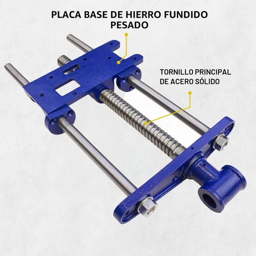 Vista 3 de Yost Vises F10WW Tornillo de carpintero Tornillo frontal Herramienta de carpintería de 10 pulgadas Cuerpo de hierro fundido con un tornillo