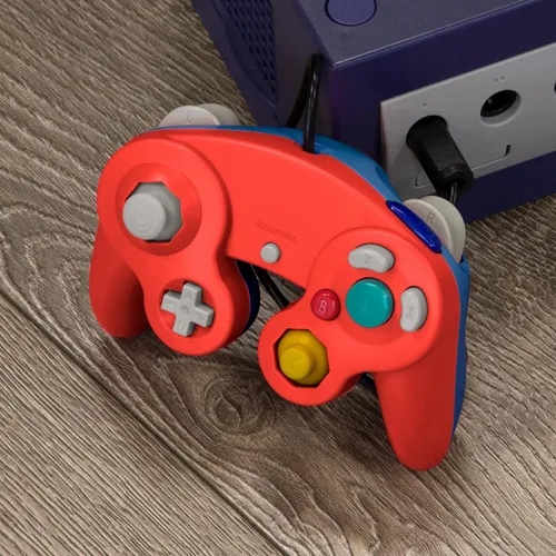 Vista 5 de Cirka Wired Controller for Wii GameCube Red Blue - GameCube
