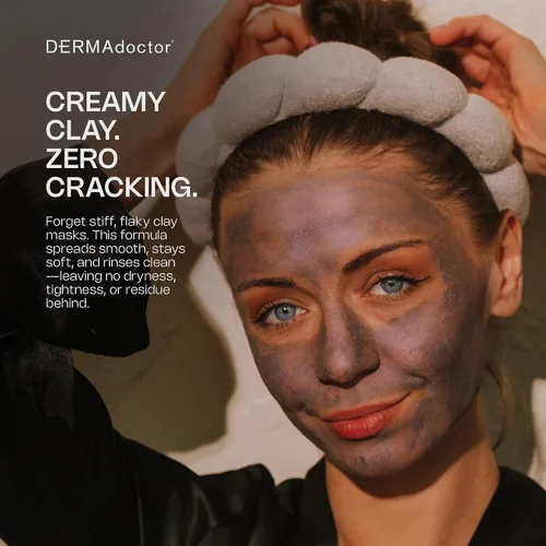 Vista 6 de DERMAdoctor Kakadu C - Máscara de desintoxicación de arcilla de amatista, 1.69 onzas líquidas 15-minute detox • Absorbs excess oil • Lactic-acid