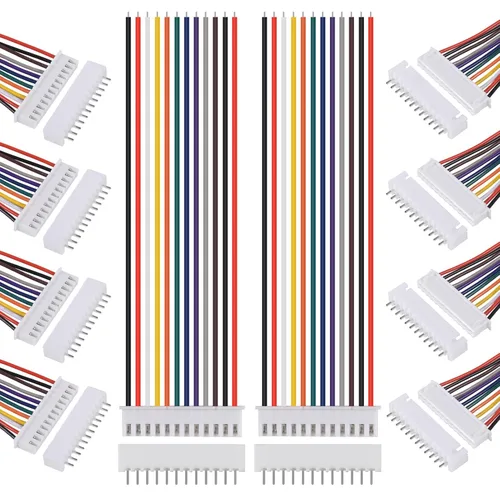 Vista 8 de ACEIRMC XH - Juego de conectores JST-XH, 10 pares de conectores macho y hembra, conector de conector macho y hembra de 0.100 in, 10 pines, con cable