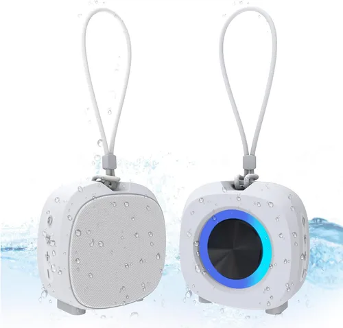 Vista 8 de Altavoz Bluetooth Reproductores multimedia portátiles, sonido estéreo claro y fuerte, altavoz inalámbrico de graves profundos con luces TWS IPX5