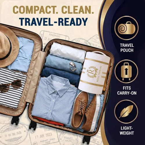 Vista 6 de Royal Therapy Almohada cervical de espuma viscoelástica de viaje – Almohada de contorno para dolor de cuello y hombros