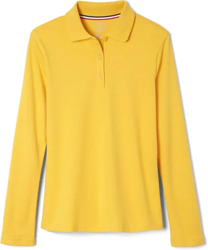 Vista 14 de French Toast Polo de manga larga con cuello de volantes para niña Negro/Negro