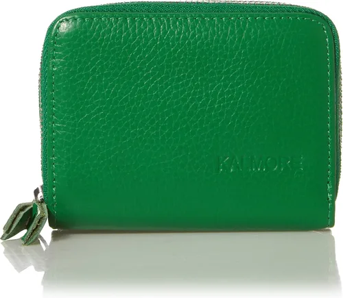 Vista 14 de KALMOR Billeteras de cuero para mujer con doble cremallera RFID bloqueo bolsillo para monedas Azul