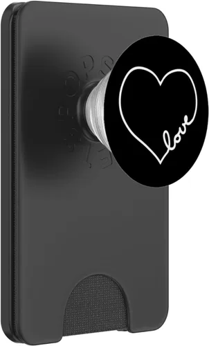 Vista 7 de PopSockets - Soporte para teléfonos y tabletas con diseño de corazones blancos