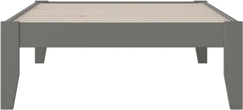 Vista 6 de AFI Colorado - Cama de plataforma tamaño individual XL con estación de carga, color gris