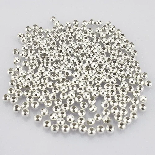 Vista 9 de (R) Cuentas de metal lisas y redondas de bronce envejecido de 8 mm, 200 piezas