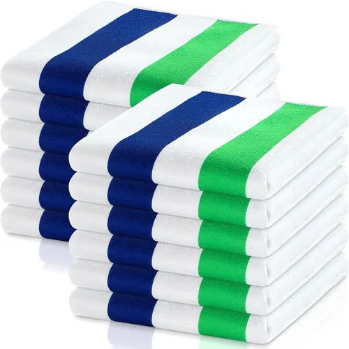 Vista 8 de Xinnun Juego de 12 toallas de baño, toallas de playa, de gran tamaño, 28 x 60 pulgadas, altamente absorbentes, para adultos y niños, para natación