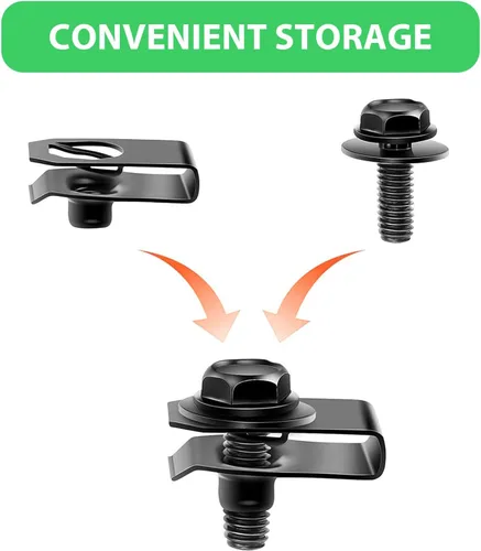 Vista 4 de 35 clips de pernos de protección contra salpicaduras de motor de automóvil, accesorios de metal para parachoques automotriz, reemplazo universal