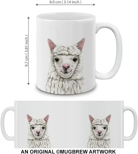 Vista 2 de MUGBREW Taza de té de cerámica linda de alpaca de 11 oz