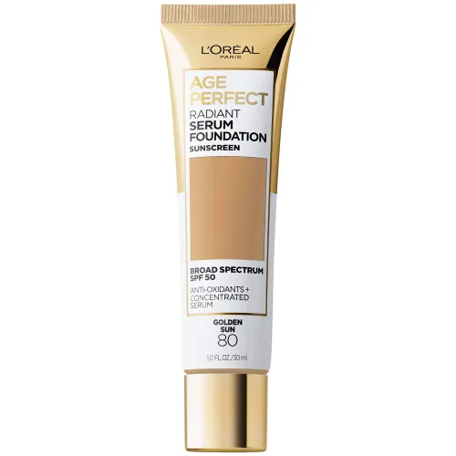 Vista 23 de L'Oreal Paris Age Perfect - Base de suero radiante con SPF 50, almendra, 1 onza