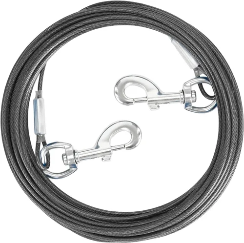Vista 25 de Cable de Amarre para Perros, 10/20/30/50/100 Pies, Correas para Perros a Prueba de Mordidas para el Patio, Cable de Amarre Resistente para Perros