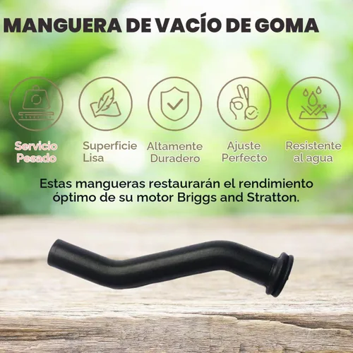 Vista 5 de Paquete de 2 mangueras de vacío de goma 596163 de 3 pulgadas, compatible con B&S John Deere D125 D130 D140 D160 D170, repuesto para tractor