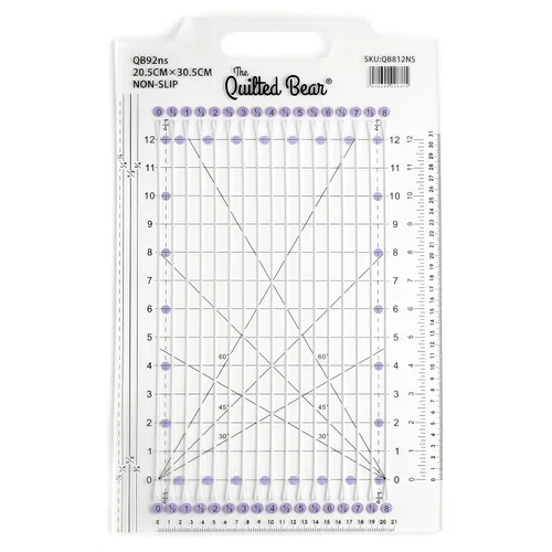 Vista 20 de The Quilted Bear Reglas de Acolchado - Regla Acrílica Transparente Antideslizante para Acolchado, Patchwork y Costura con Líneas Negras Claras