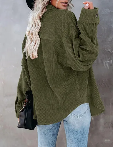 Vista 155 de ZOLUCKY Chaqueta de manga larga con botones para mujer, talla grande, blusas