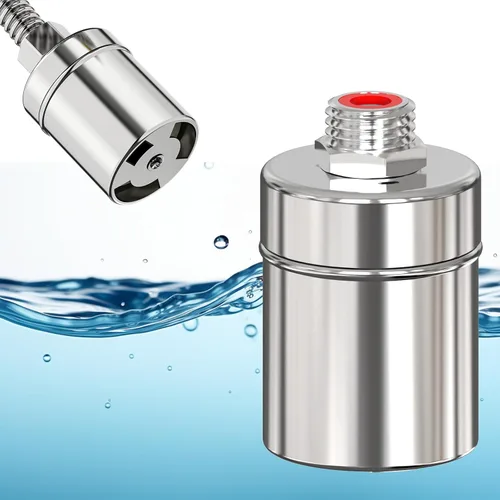 Vista 6 de Válvula de flotador de acero inoxidable con control automático de nivel de agua, paquete de 2, 1/2 pulgada, diseño de entrada lateral de grado 304