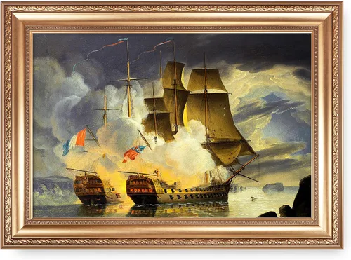 Vista 67 de A&T ARTWORK A Brisk Breeze por Willem van de velde Reproducciones de pintura de velero, impresiones en lienzo giclée para decoración del hogar, 20 x