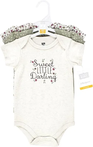 Vista 390 de Hudson Baby baby-girls Cotton Bodysuits 3-pack