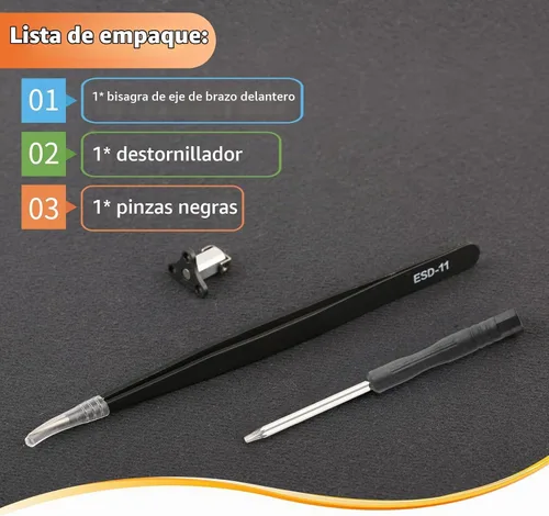 Vista 7 de Reemplazo del eje del brazo delantero para DJI Mini 3 Pro/Mini 3 bisagras de brazo delantero eje de brazo para DJI Mini 3 Pro Drone Accesorios