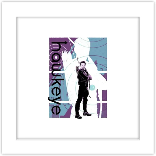 Vista 11 de Trends International Gallery Pops Marvel Hawkeye - Póster gráfico de pared de Hawkeye Bullseye, 12 x 12 pulgadas, versión enmarcada en negro Versión