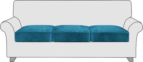 Vista 13 de StangH Fundas de cojín para sofá, 3 piezas, terciopelo elástico, protector para sofá, apto para mascotas, fundas de sofá para silla/sofá biplaza