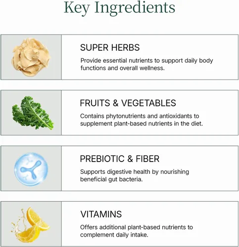 Vista 3 de Mezcla de bebida Superfood con más de 40 verduras y verduras, polvo natural sin sabor a base de plantas en paquetes fáciles de mezclar