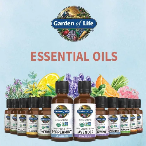 Vista 7 de Garden of Life - Aceite esencial de geranio 100% puro para difusor, aromaterapia, meditación, relajación y calma, USDA orgánico, sin OMG, 0.5 onzas